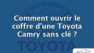 Comment ouvrir le coffre d’une Toyota Camry sans clé ?
