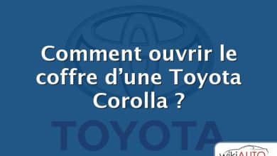 Comment ouvrir le coffre d’une Toyota Corolla ?