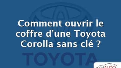 Comment ouvrir le coffre d’une Toyota Corolla sans clé ?