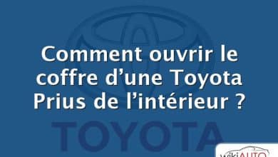 Comment ouvrir le coffre d’une Toyota Prius de l’intérieur ?