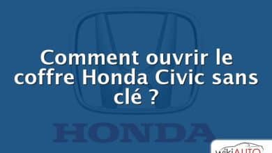Comment ouvrir le coffre Honda Civic sans clé ?