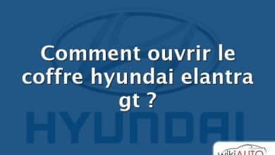 Comment ouvrir le coffre hyundai elantra gt ?