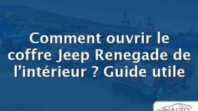 Comment ouvrir le coffre Jeep Renegade de l’intérieur ?  Guide utile