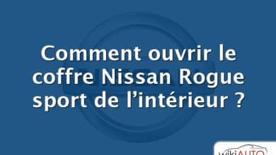 Comment ouvrir le coffre Nissan Rogue sport de l’intérieur ?