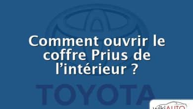 Comment ouvrir le coffre Prius de l’intérieur ?