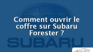 Comment ouvrir le coffre sur Subaru Forester ?