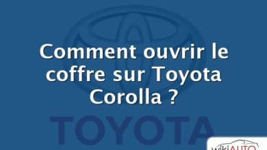 Comment ouvrir le coffre sur Toyota Corolla ?