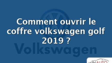Comment ouvrir le coffre volkswagen golf 2019 ?