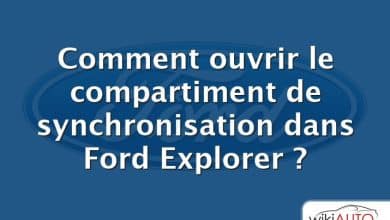 Comment ouvrir le compartiment de synchronisation dans Ford Explorer ?