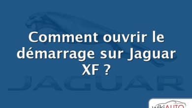 Comment ouvrir le démarrage sur Jaguar XF ?