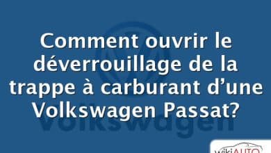 Comment ouvrir le déverrouillage de la trappe à carburant d’une Volkswagen Passat?