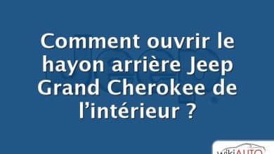 Comment ouvrir le hayon arrière Jeep Grand Cherokee de l’intérieur ?