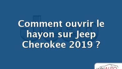 Comment ouvrir le hayon sur Jeep Cherokee 2019 ?