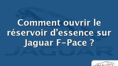 Comment ouvrir le réservoir d’essence sur Jaguar F-Pace ?