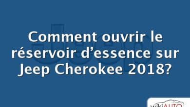 Comment ouvrir le réservoir d’essence sur Jeep Cherokee 2018?