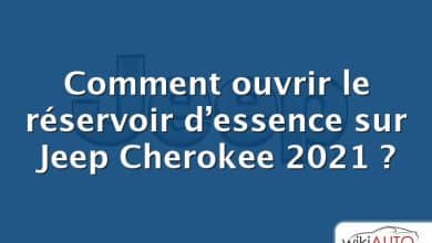 Comment ouvrir le réservoir d’essence sur Jeep Cherokee 2021 ?