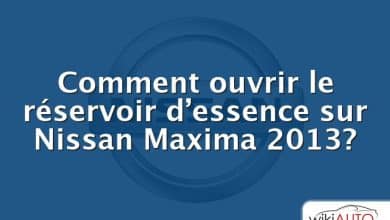 Comment ouvrir le réservoir d’essence sur Nissan Maxima 2013?