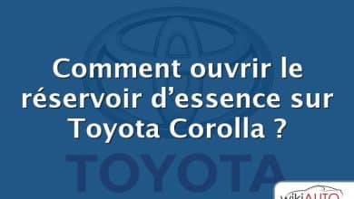 Comment ouvrir le réservoir d’essence sur Toyota Corolla ?