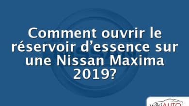 Comment ouvrir le réservoir d’essence sur une Nissan Maxima 2019?