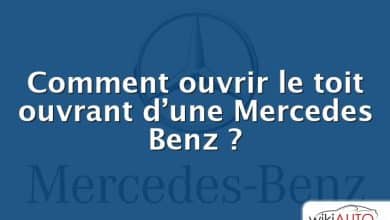 Comment ouvrir le toit ouvrant d’une Mercedes Benz ?