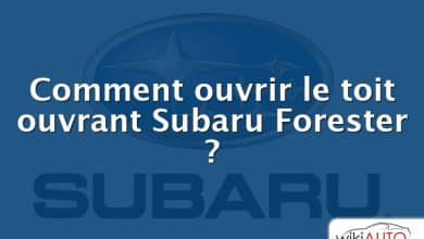 Comment ouvrir le toit ouvrant Subaru Forester ?