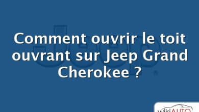 Comment ouvrir le toit ouvrant sur Jeep Grand Cherokee ?