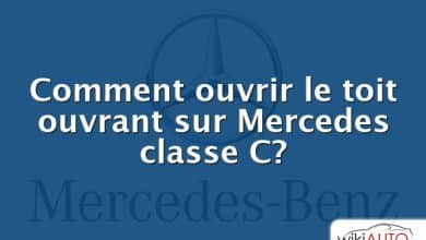 Comment ouvrir le toit ouvrant sur Mercedes classe C?