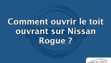 Comment ouvrir le toit ouvrant sur Nissan Rogue ?