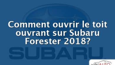 Comment ouvrir le toit ouvrant sur Subaru Forester 2018?