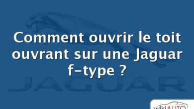 Comment ouvrir le toit ouvrant sur une Jaguar f-type ?