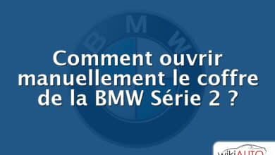 Comment ouvrir manuellement le coffre de la BMW Série 2 ?