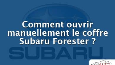 Comment ouvrir manuellement le coffre Subaru Forester ?