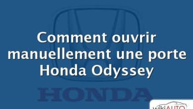 Comment ouvrir manuellement une porte Honda Odyssey