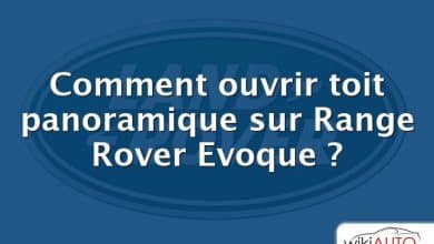 Comment ouvrir toit panoramique sur Range Rover Evoque ?