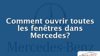 Comment ouvrir toutes les fenêtres dans Mercedes?