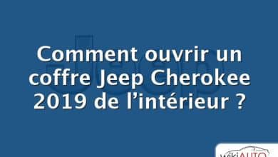 Comment ouvrir un coffre Jeep Cherokee 2019 de l’intérieur ?