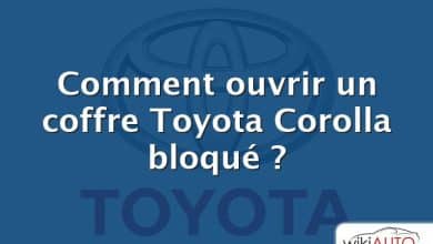 Comment ouvrir un coffre Toyota Corolla bloqué ?