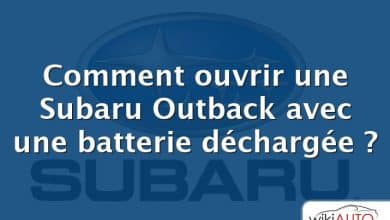 Comment ouvrir une Subaru Outback avec une batterie déchargée ?