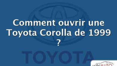 Comment ouvrir une Toyota Corolla de 1999 ?