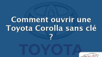 Comment ouvrir une Toyota Corolla sans clé ?