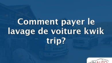 Comment payer le lavage de voiture kwik trip?