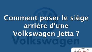 Comment poser le siège arrière d’une Volkswagen Jetta ?