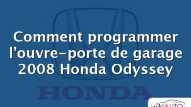 Comment programmer l’ouvre-porte de garage 2008 Honda Odyssey