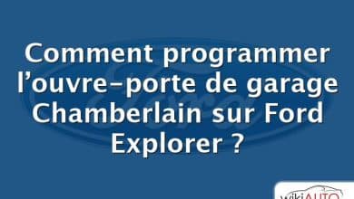 Comment programmer l’ouvre-porte de garage Chamberlain sur Ford Explorer ?