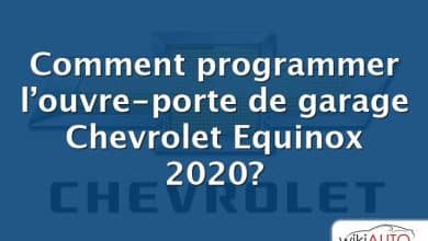 Comment programmer l’ouvre-porte de garage Chevrolet Equinox 2020?