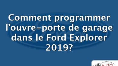 Comment programmer l’ouvre-porte de garage dans le Ford Explorer 2019?