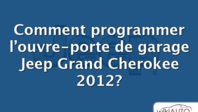 Comment programmer l’ouvre-porte de garage Jeep Grand Cherokee 2012?