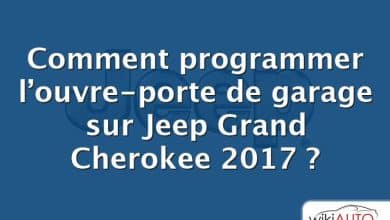 Comment programmer l’ouvre-porte de garage sur Jeep Grand Cherokee 2017 ?