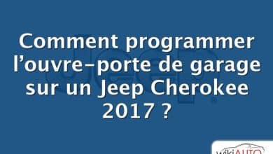 Comment programmer l’ouvre-porte de garage sur un Jeep Cherokee 2017 ?