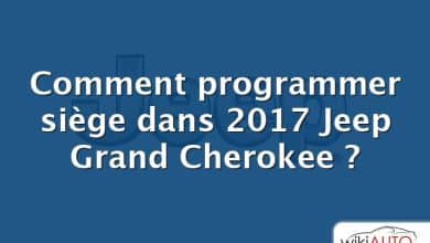 Comment programmer siège dans 2017 Jeep Grand Cherokee ?